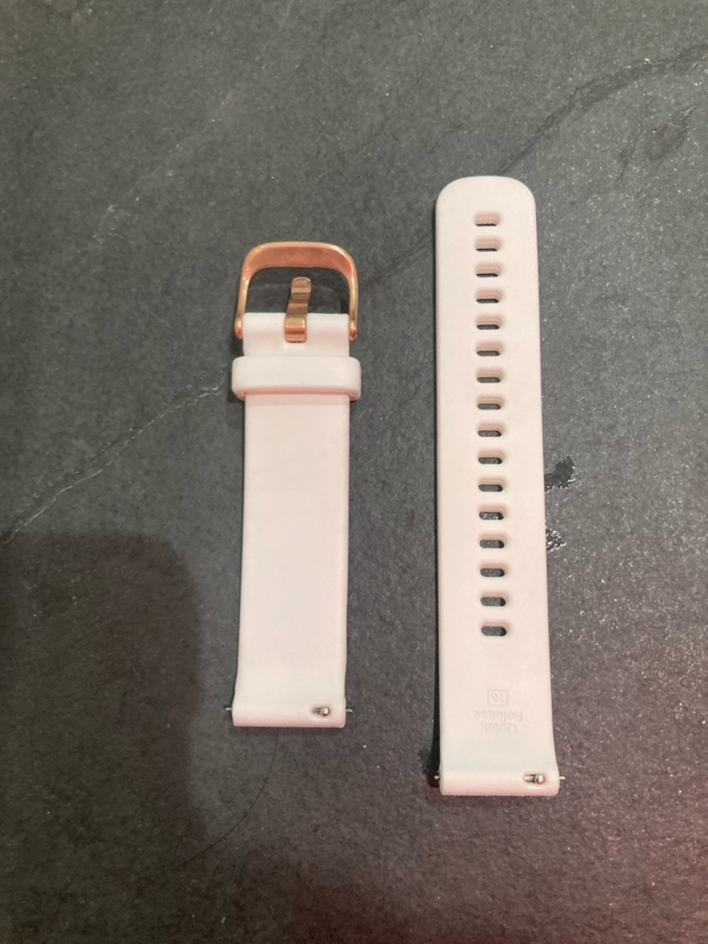🤍 White and rose gold Garmin Venu 2S silicone watch band